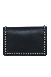 Current Boutique-Fendi - Black Saffiano Leather Studded "Karlito" Bag