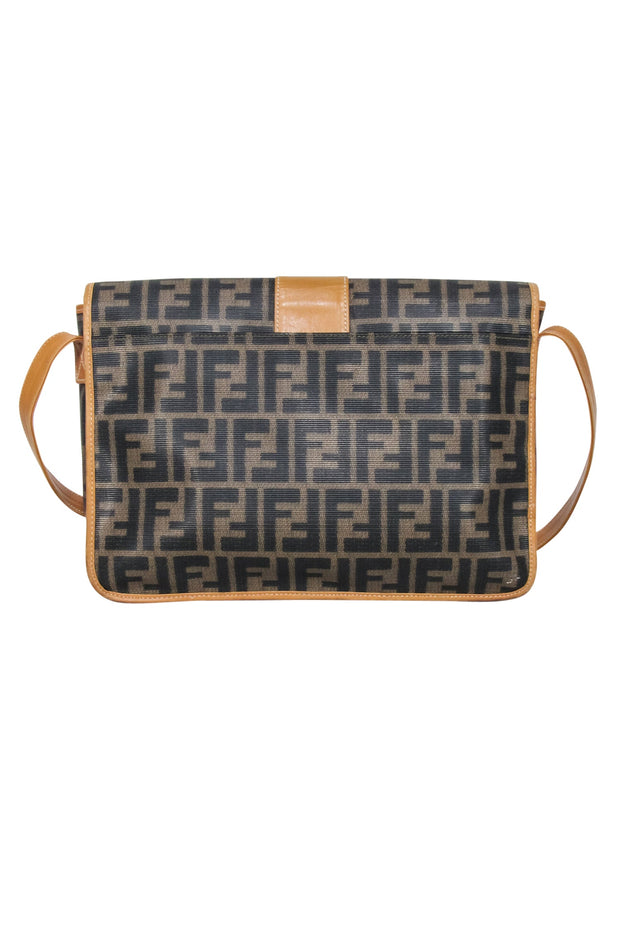 Current Boutique-Fendi - Brown Monogram Vintage Messenger Shoulder Bag