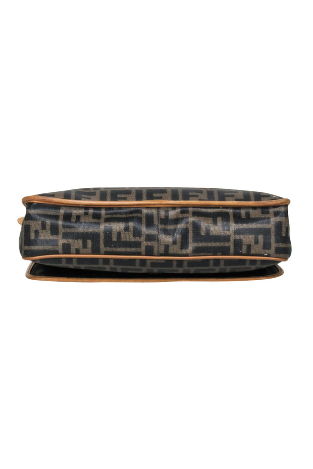 Current Boutique-Fendi - Brown Monogram Vintage Messenger Shoulder Bag