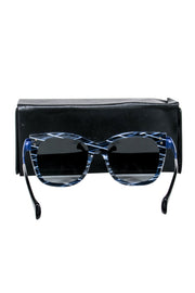 Current Boutique-Fendi - Blue & White Print Square Sunglasses