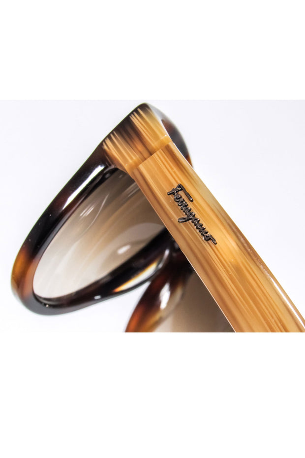 Current Boutique-Ferragamo - Brown Tortoise Front Sunglasses