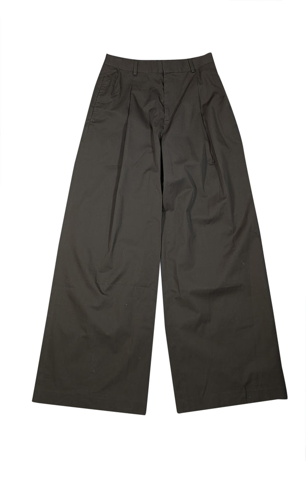 Frame - Army Green Pleated Wide Leg Pants Sz 4 - Current Boutique