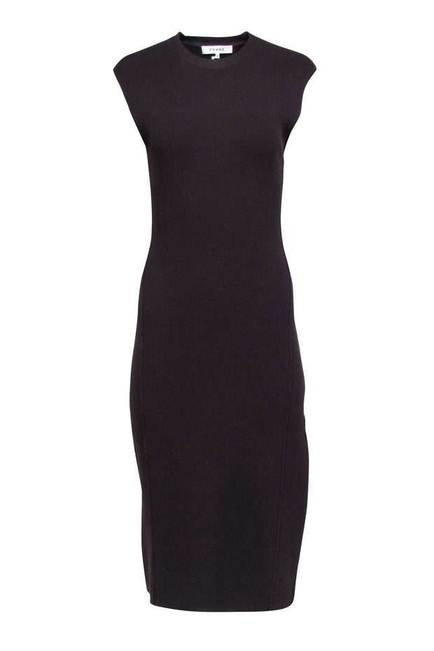 Current Boutique-Frame - Brown Ribbed Sleeveless Dress Sz XS