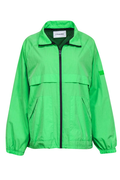 Current Boutique-Frame - Neon Green Windbreaker Jacket Sz M