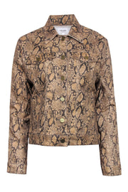 Current Boutique-Frame - Tan & Black Snake Skin Printed Jacket Sz L