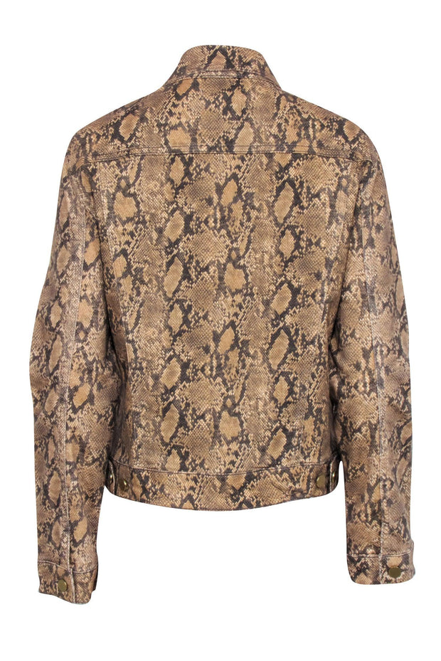 Current Boutique-Frame - Tan & Black Snake Skin Printed Jacket Sz L