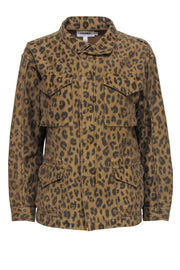 Current Boutique-Frame - Tan & Black "Cheetah Service Cargo Jacket" Sz S