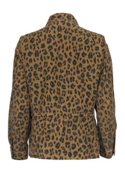 Current Boutique-Frame - Tan & Black "Cheetah Service Cargo Jacket" Sz S