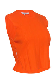 Current Boutique-Frame - Orange Ribbed Sleeveless Long Crop Top Sz S