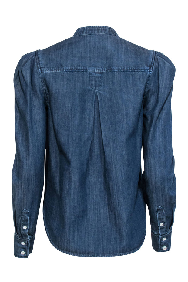 Current Boutique-Frame - Blue Dark Wash Chambray Shirt Sz XS