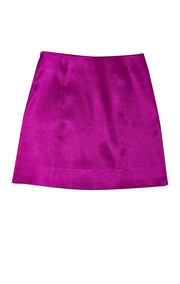 Frame - Fuschia Satin Mini Skirt Sz 0 - Current Boutique