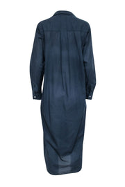 Current Boutique-Frank & Eileen - Navy Cotton "Rory" Maxi Shirt Dress Sz S