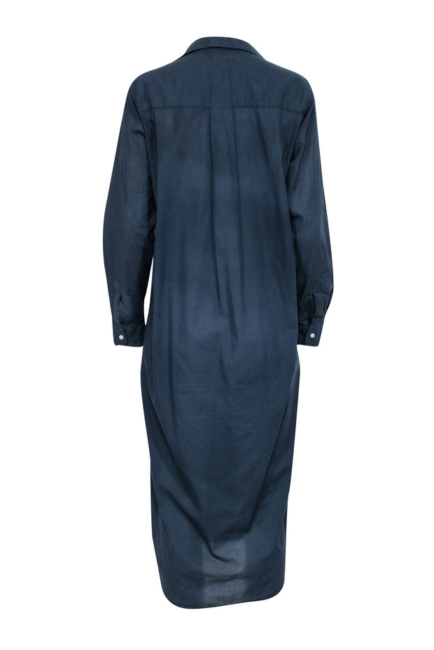 Current Boutique-Frank & Eileen - Navy Cotton "Rory" Maxi Shirt Dress Sz S