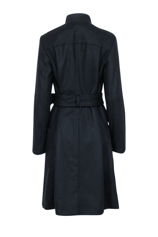 Current Boutique-French Connection - Black Wool & Cashmere Blend Belted Coat Sz 10