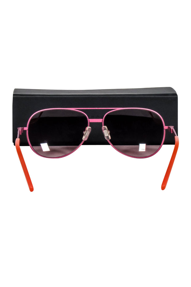 Current Boutique-Fruedenhaus - Pink & Orange Aviator Sunglasses