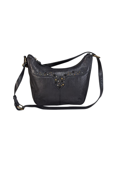 Current Boutique-Frye - Black Leather Embellished Shoulder Bag