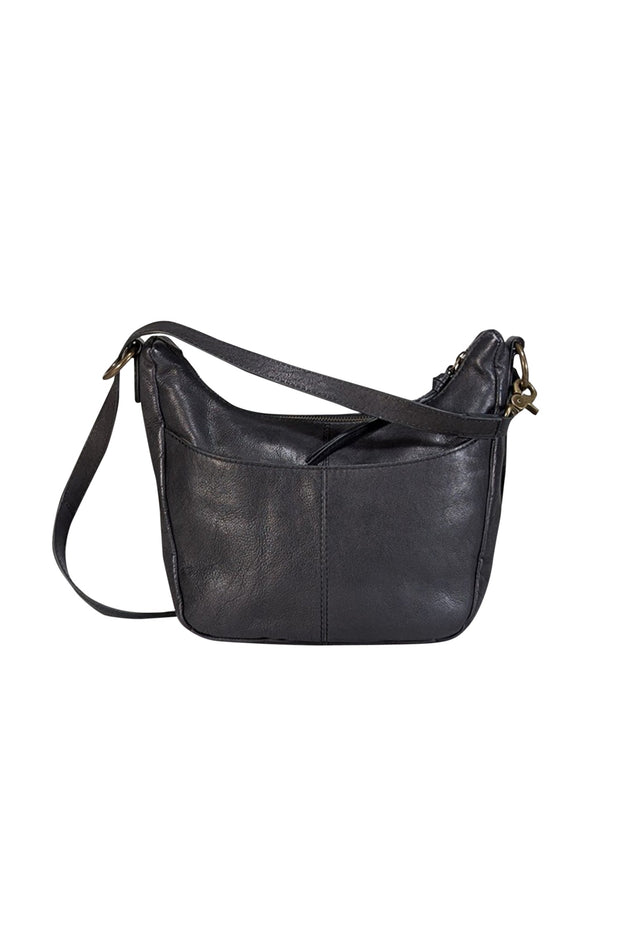 Current Boutique-Frye - Black Leather Embellished Shoulder Bag