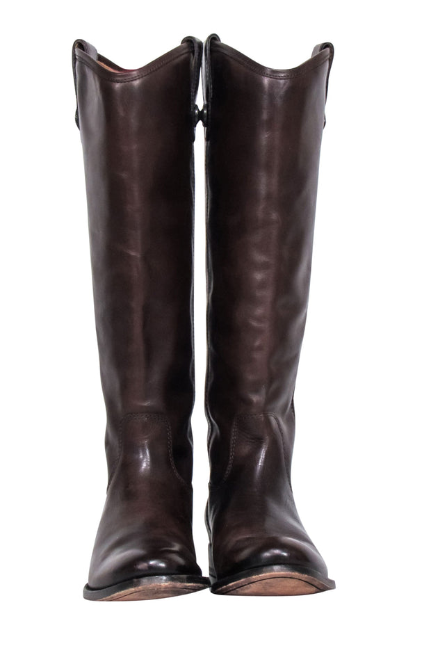 Current Boutique-Frye - Dark Brown "Melissa Button" Tall Boots Sz 5.5