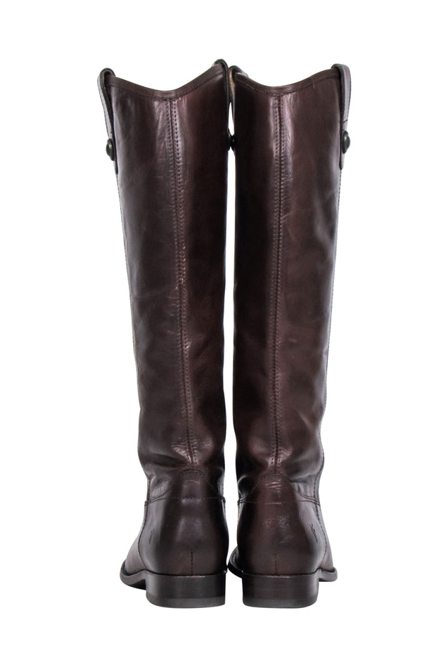 Current Boutique-Frye - Dark Brown "Melissa Button" Tall Boots Sz 5.5
