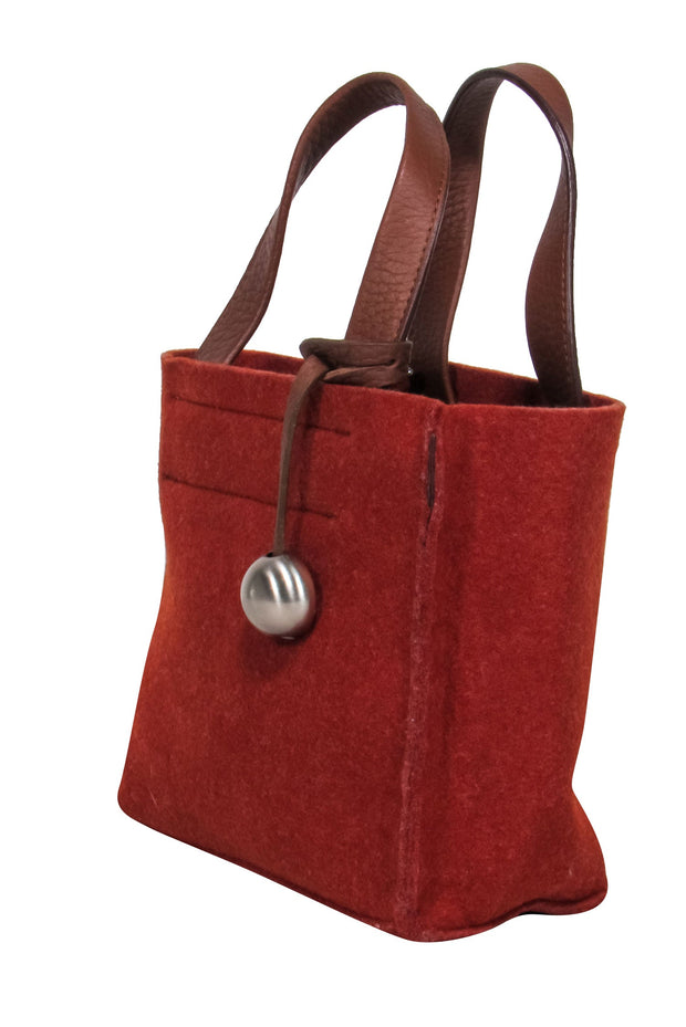 Current Boutique-Furla - Burnt Orange w/ Brown Handle Mini Bag