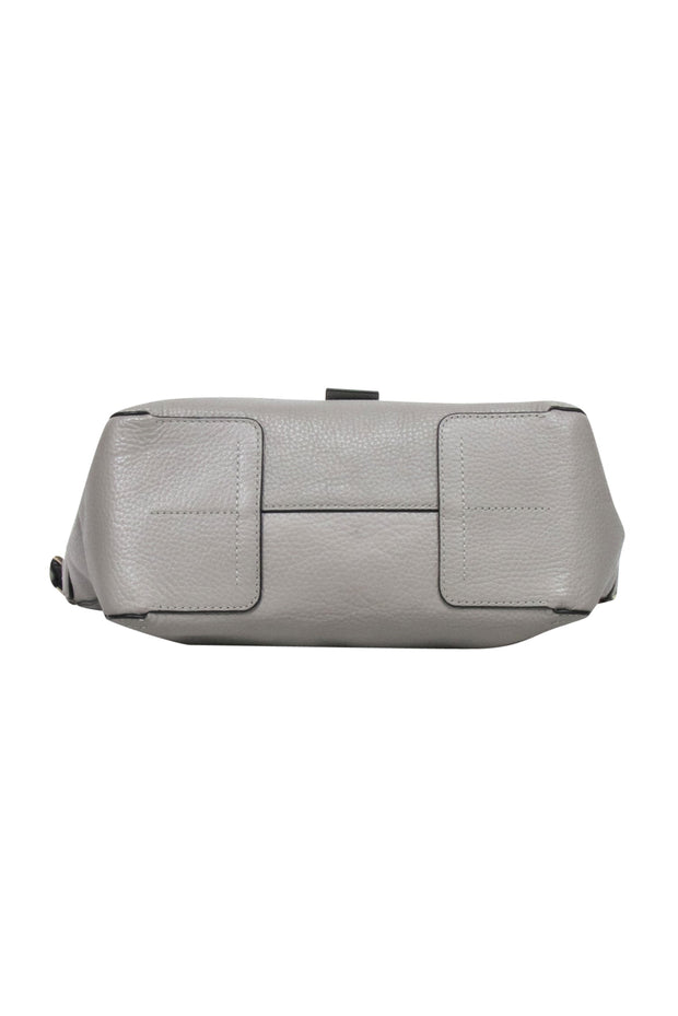 Current Boutique-Furla - Light Grey Pebbled Leather Shoulder Bag