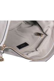 Current Boutique-Furla - Light Grey Pebbled Leather Shoulder Bag
