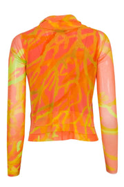Current Boutique-Fuzzi - Yellow & Orange Mesh Cardigan Sz XS