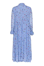 Current Boutique-Ganni - Light Blue w/ Floral Print Detail Sz 4