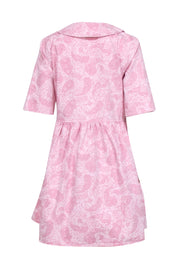 Current Boutique-Ganni - Light Pink Paisley Print Short Sleeve Denim Dress Sz 4