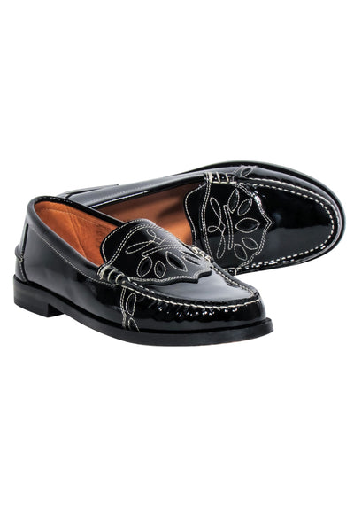Current Boutique-Ganni - Black Patent Loafer Sz 7