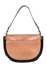 Current Boutique-Ganni - Tan, Maroon, & Pink Shoulder Bag
