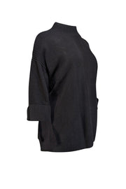 Current Boutique-Gerard Darel - Black Wool Mock Neck Sweater Sz 8