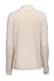 Current Boutique-Gerard Darel - Ivory Wool & Cashmere Blend Mock Neck Sweater Sz XL