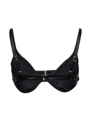 Current Boutique-GiGi C - Black Laser Cut Padded Bikini Sz L