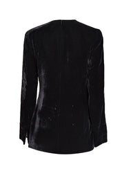 Giorgio Armani - Black Velvet Covered Button Front Blazer Sz M - Current Boutique