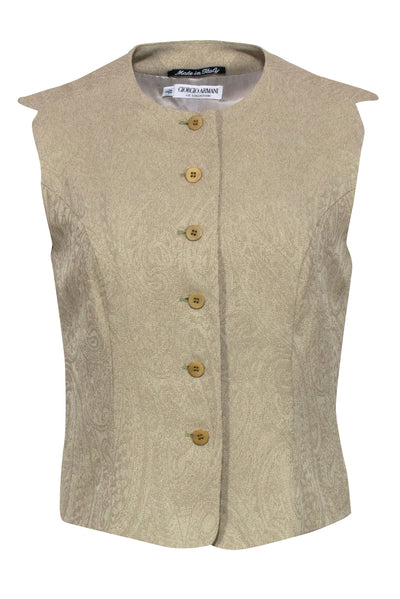 Current Boutique-Giorgio Armani - Vintage Beige Vest Sz 8
