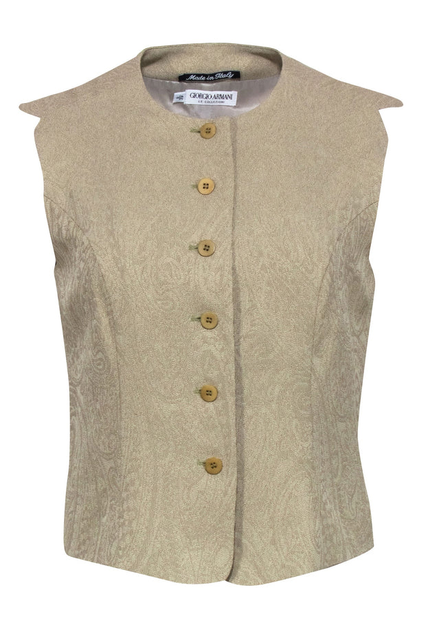 Current Boutique-Giorgio Armani - Vintage Beige Vest Sz 8