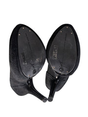 Current Boutique-Giuseppe Zanotti - Black Suede Rounded Toe Pumps Sz 7.5