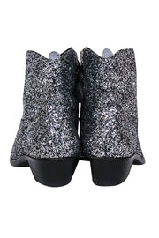 Current Boutique-Golden Goose - Silver Glitter "Young" Short Boots Sz 6.5