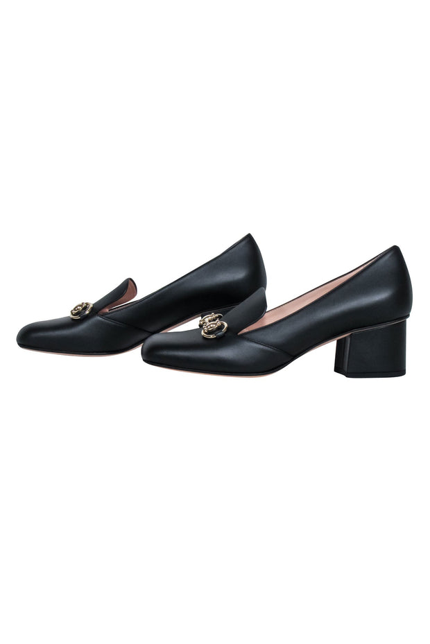 Current Boutique-Gucci - Black Block Heel Horsebit Basic Pumps Sz 6