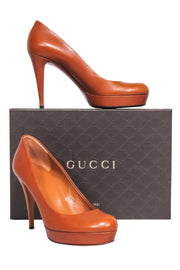 Current Boutique-Gucci - Tan Leather Pumps Sz 9