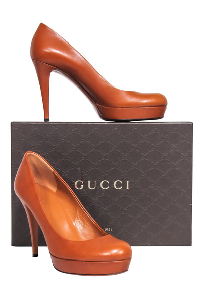 Current Boutique-Gucci - Tan Leather Pumps Sz 9