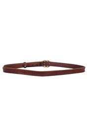 Current Boutique-Gucci - Brown Leather Thin "GG" Belt Sz M
