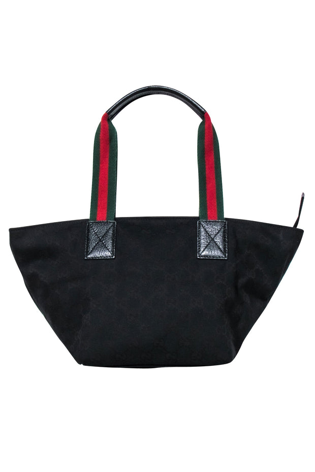 Current Boutique-Gucci - Black Canvas Monogram Tote Bag