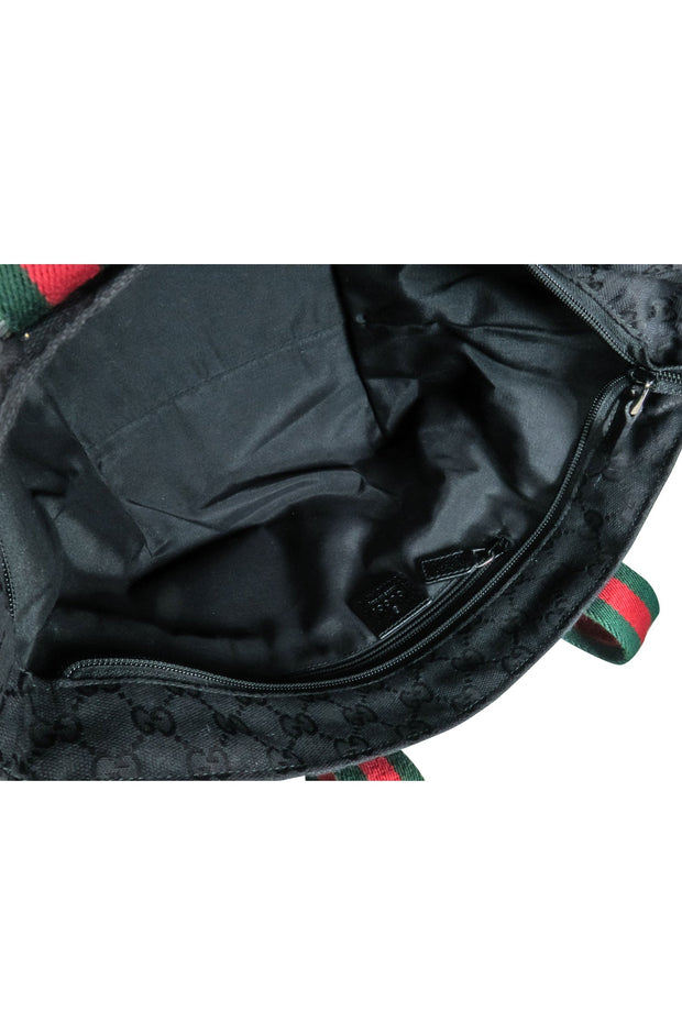 Current Boutique-Gucci - Black Canvas Monogram Tote Bag
