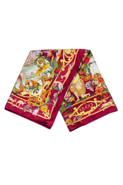Current Boutique-Gucci - Maroon w/Animal Printed Silk Scarf