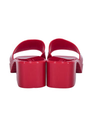 Current Boutique-Gucci - Red Rubber Logo Platform Slide Sandals Sz 10