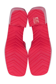 Current Boutique-Gucci - Red Rubber Logo Platform Slide Sandals Sz 10