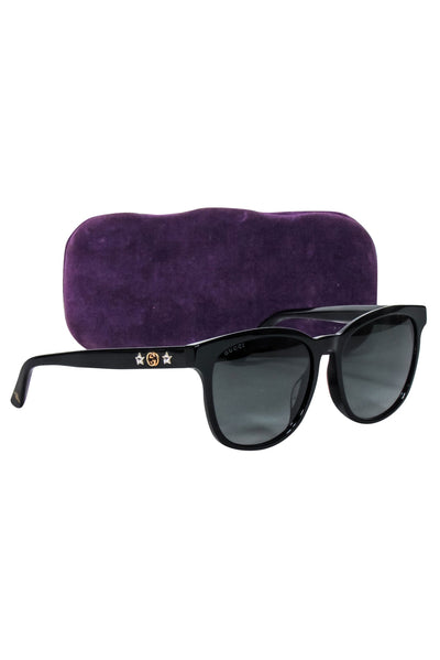 Current Boutique-Gucci - Black Frames w/ Side Star Detail
