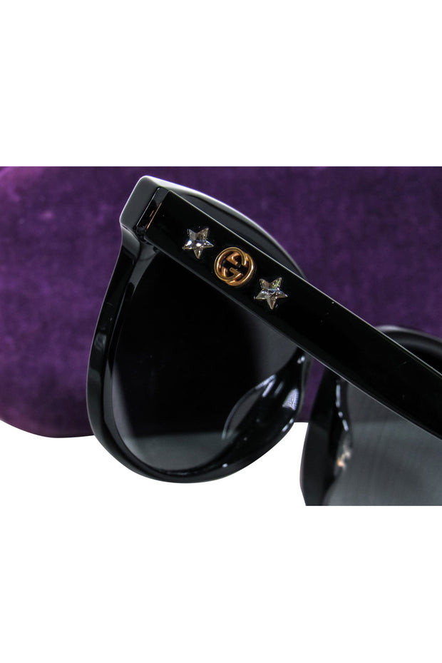 Current Boutique-Gucci - Black Frames w/ Side Star Detail